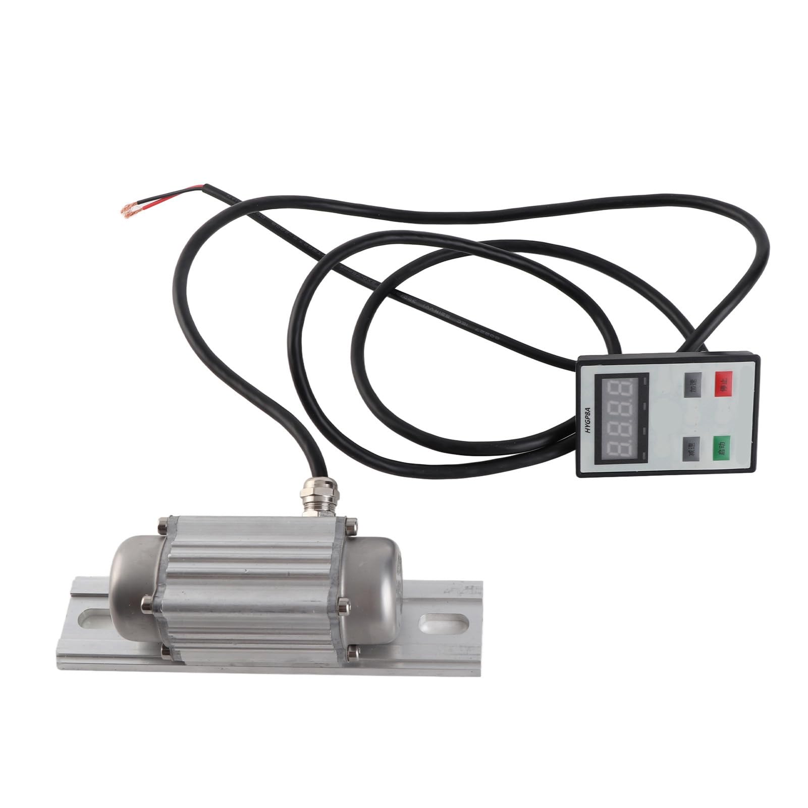 Motore Vibratore per Calcestruzzo, Motore Vibrante Senza Spazzole DC 12V in Lega di Alluminio 7500 Giri/min Display Digitale Regolabile IP65 per Costruzione Schermo Alimentatore Tavolo (10W)