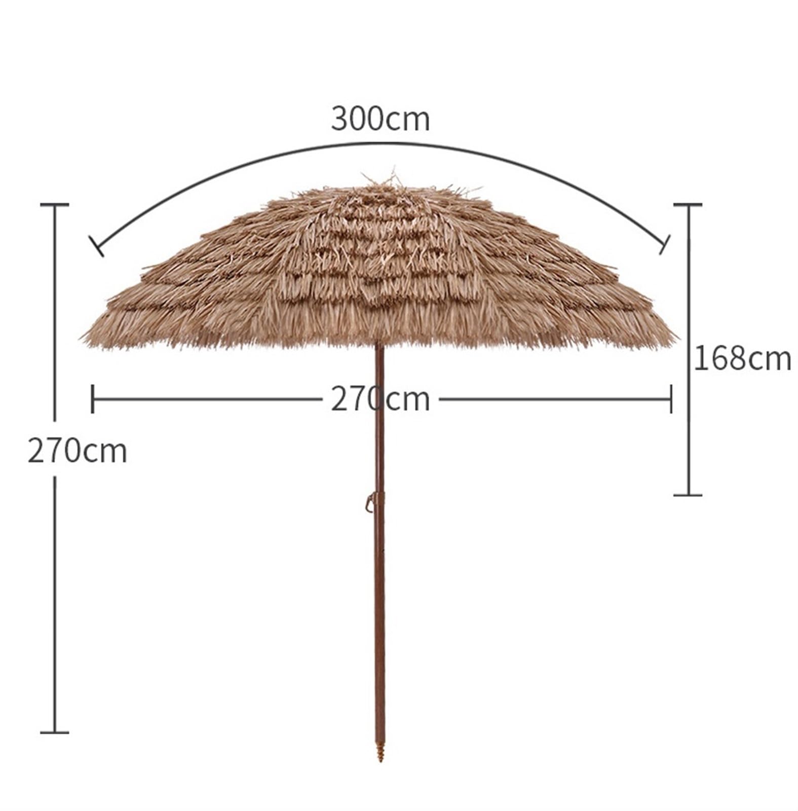 Parasol Ogrodowy Parasol Balkonowy Parasol Ogrodowy Imitujący Parasol Ze Słomy Parasol Pokryty Strzechą Na Plażę Na Zewnątrz Bez Podstawy Parasol Plażowy