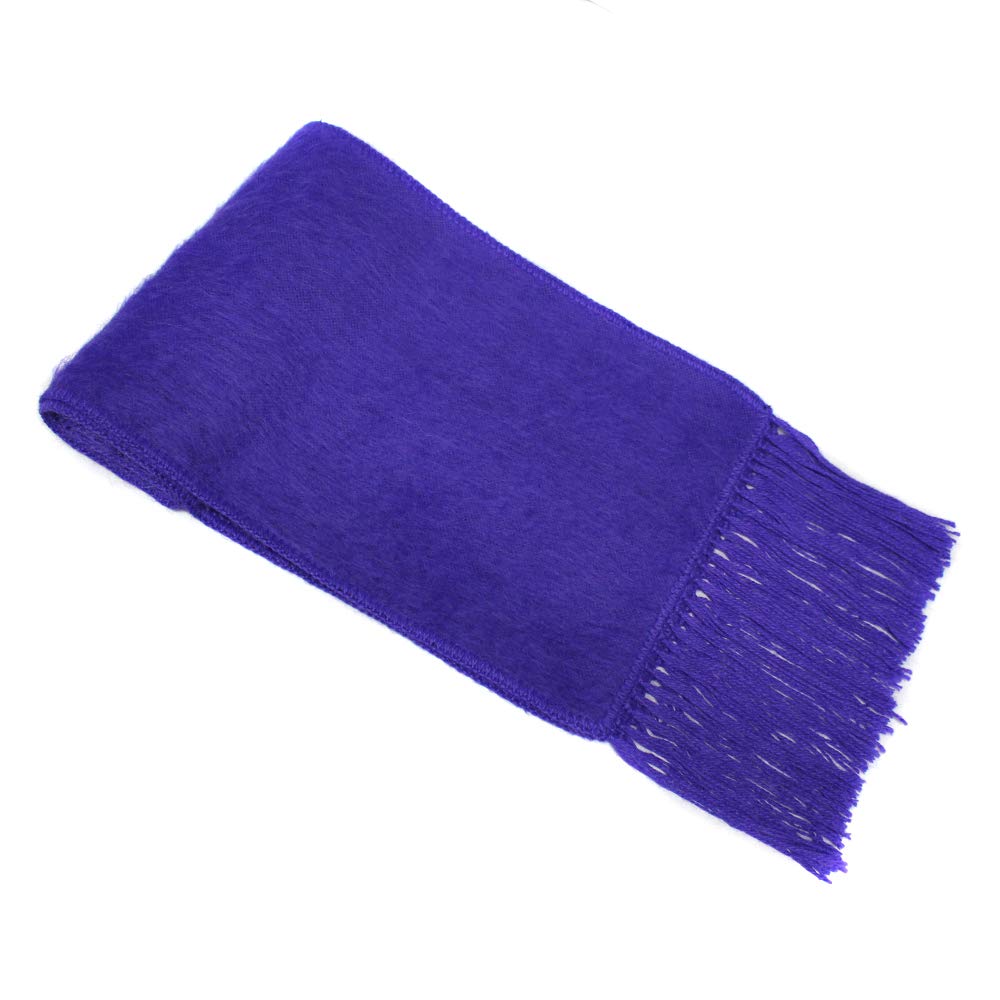 SCARF Alpaca Wool blend flat weave made in PERU Blue