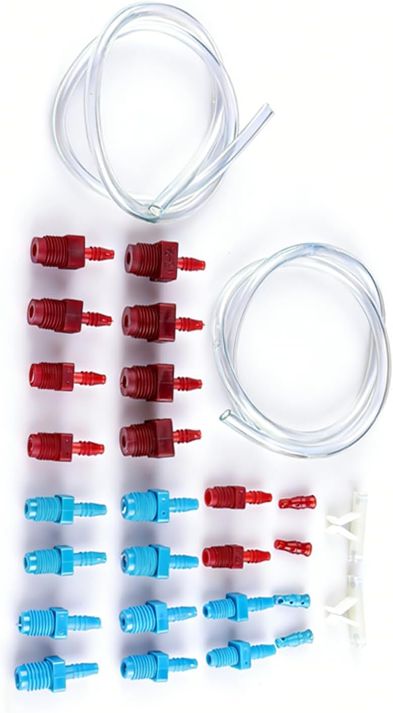 14151 28 Pcs Master Cylinder Bleeder Replacement for 14151-Brake Bleeder Kit with 22" Hose Universal Connection Fittings Clips-Brake Master Cylinder Bleeder Kit Fit for SAE and Metric Universal Fit