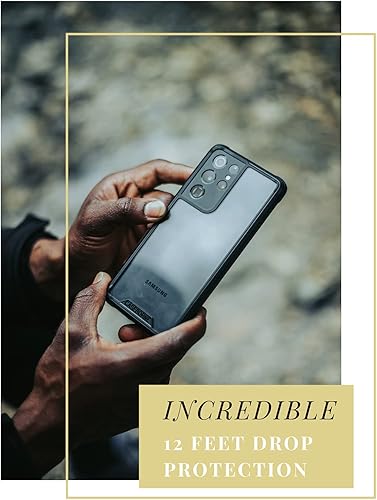 Miniatura 5 de ArmadilloTek CaseBorne R - Funda compatible con Samsung Galaxy S21 Ultra 5G, transparente a prueba de golpes, grado militar, probada en caídas de 12