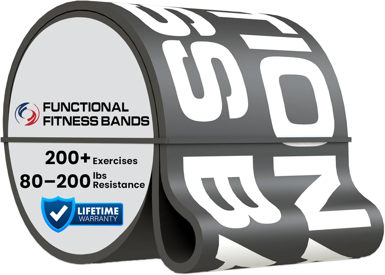 Rubberbanditz Pull Up Assist Resistance Bands, Heavy Duty Loop Exercise Bands for Assisted Pull Ups, Powerlifting, Mobility, Stretching, Gym Workout Equipment, Pack of 1 (Monster Black)