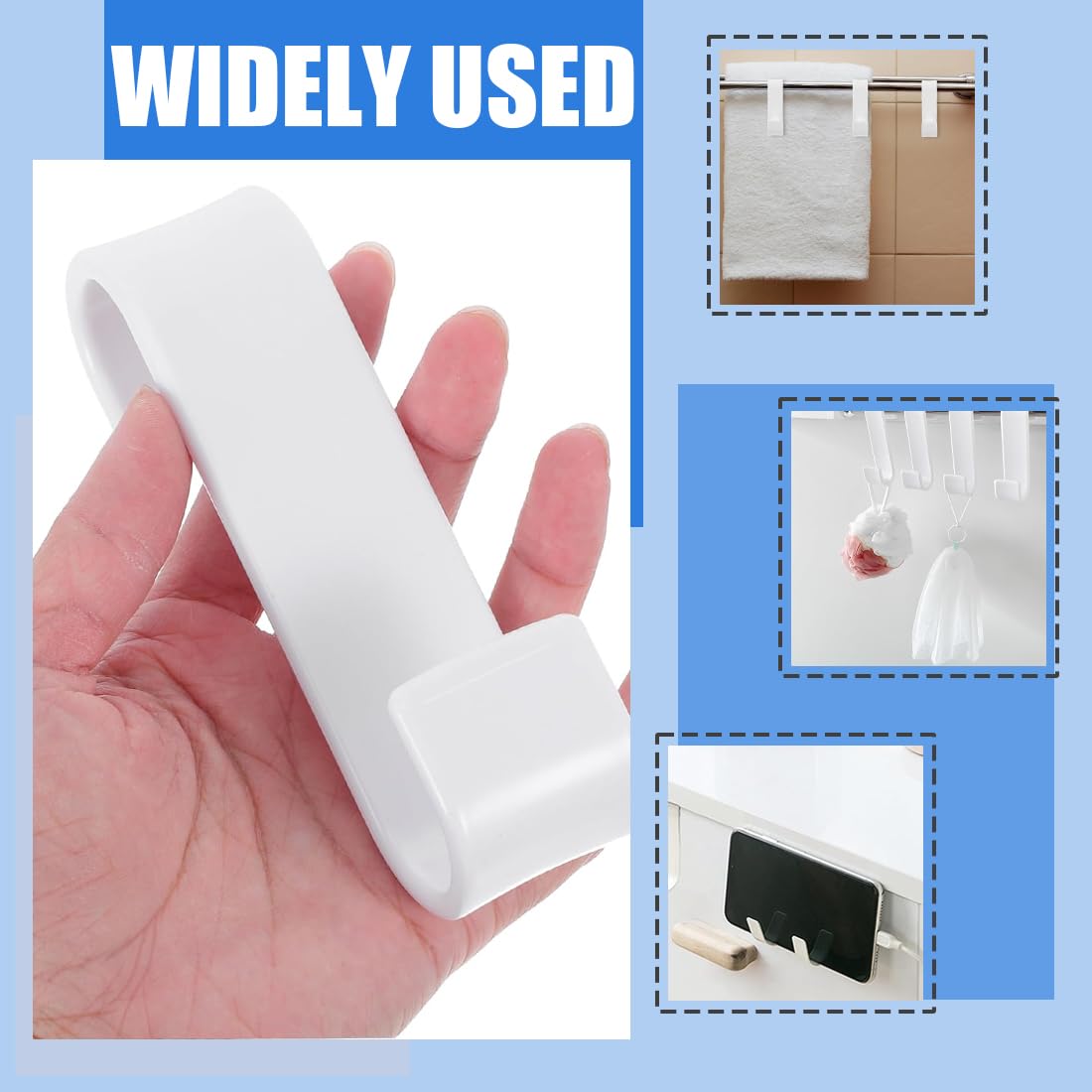 4 Pezzi Ganci Termoarredo Bagno, Gancio per Radiatore in Plastica, Gancio Per Scaldasalviette, per Accappatoio, Vestiti e Asciugamani