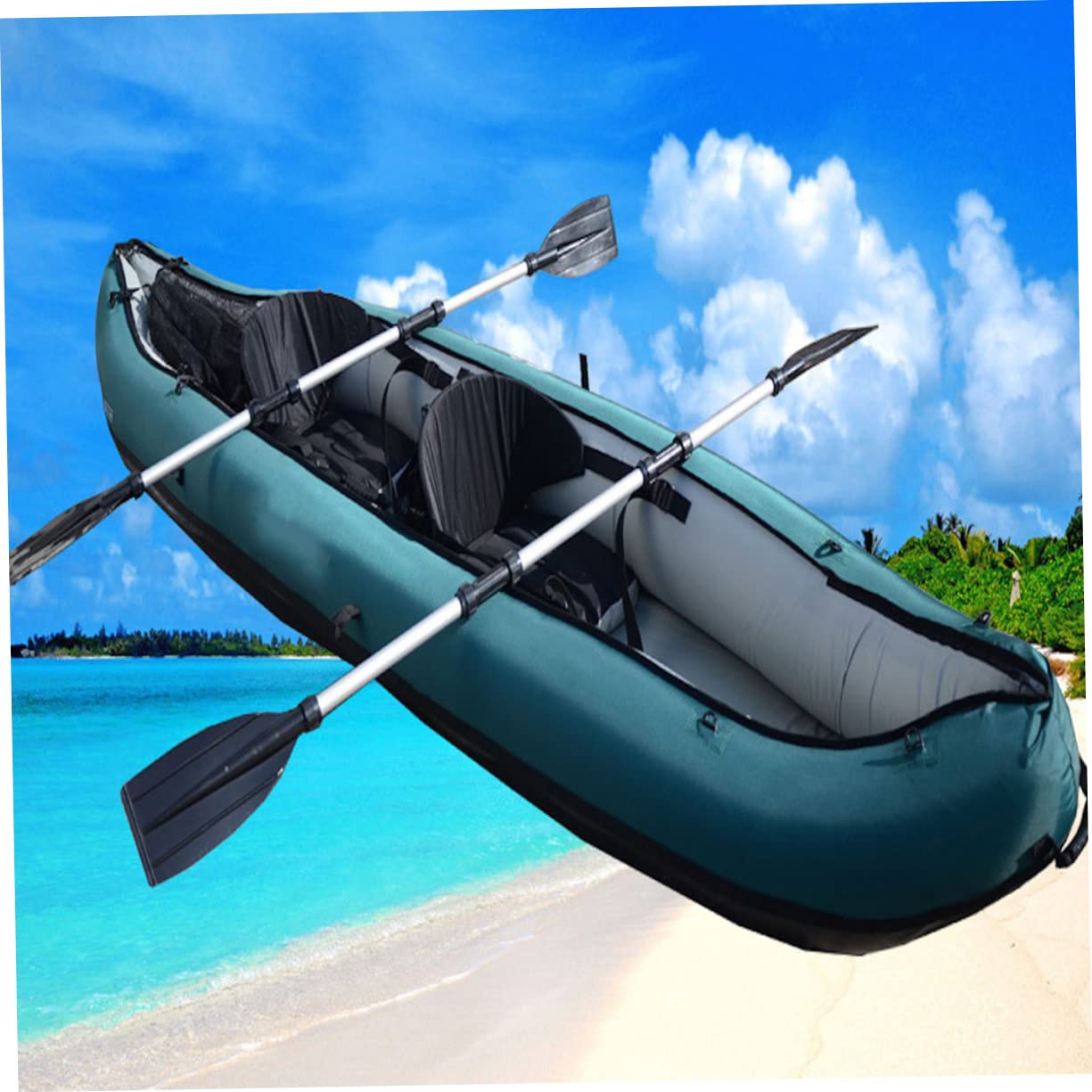 BESTonZON 2stücke Kajakpaddel Mit Aluminium-Schaft Schwimmpaddel Für Boote Verstellbare Leicht Und Robust Geeignet Für Kanu Und Kajak