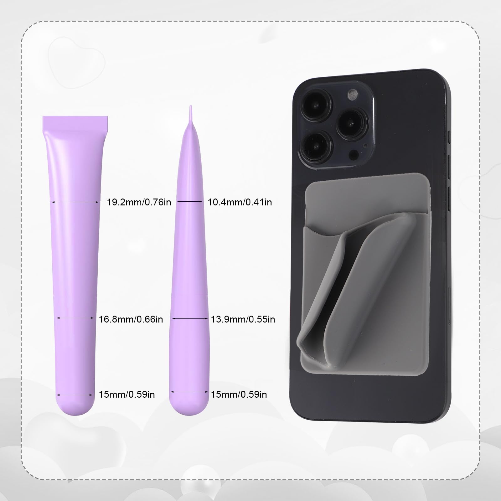 Porta Rossetto E Carte Adesivo Per Cellulare - Supporto In Silicone Per IPhone E Android (rosso) - 4