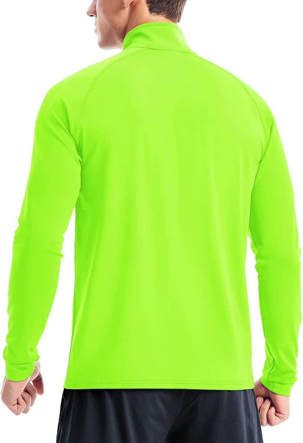 Zengjo 1/4 Zip Pullover Mens Running Shirt Long Sleeve - Image 3