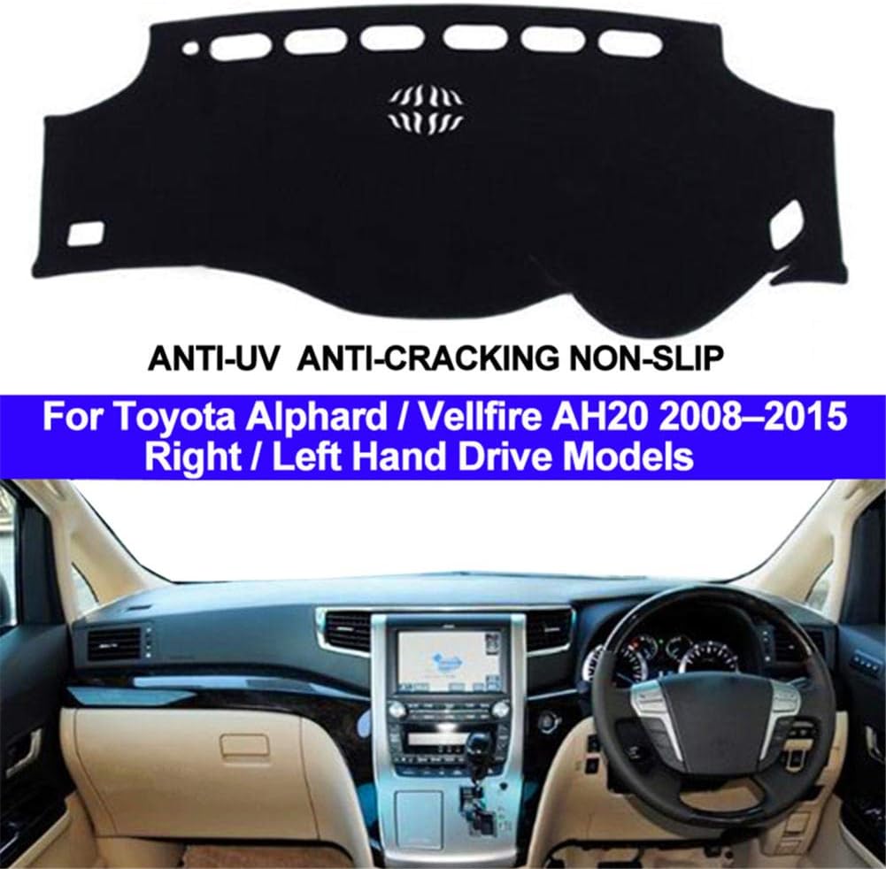 Car Dashboard Cover pad,Fit for Toyota Alphard Vellfire AH20 2008 2009 2010 2011 2012 2013 2014 2015