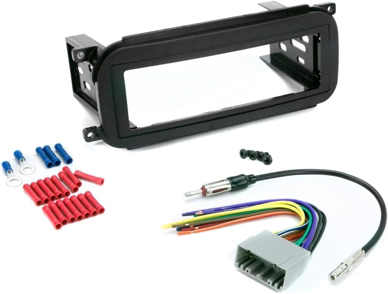 Mounting Stereo Install Trim Single Din Dash Kit Wire Harness for Jeep,for Dodge,for Chrysler