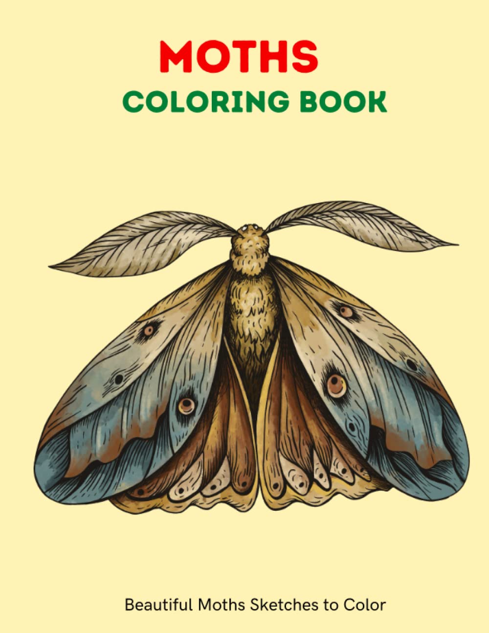 Moths Coloring Book: Coloring Book for Adults and Kids | 30 Zentangle Moth Designs with Mandala Style Patterns | 8.5 x 11 Inches | 62 pages of Stress Relief and Relaxing