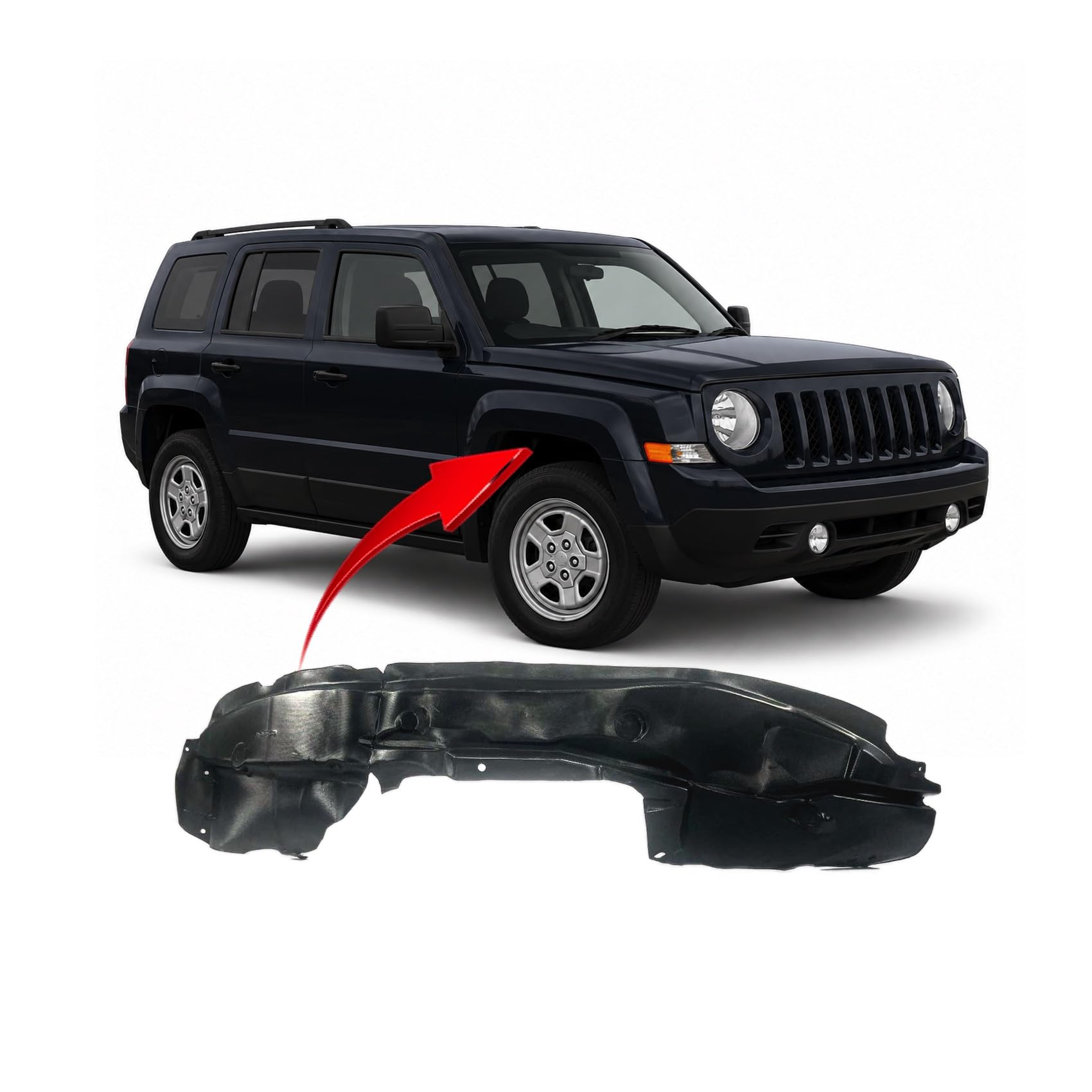 FitParts Compatible with Jeep Patriot 2011–2017 Front Right Fender Liner