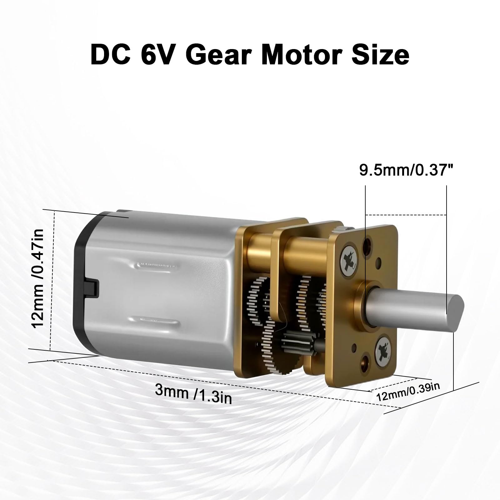 2 pcs DC 6V Riduttore Elettrico ad alta Coppia in Miniatura DC 3V / 6V/12V Motoriduttore Mini motoriduttore di ritardo Micro motore per Micro Ingranaggi per Giocattoli RC Fai-da-te