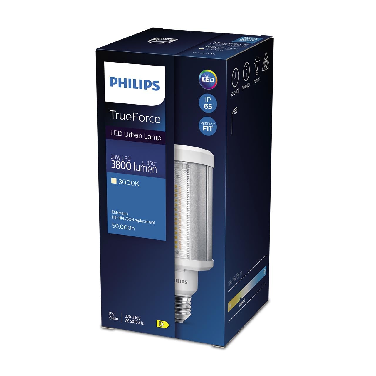Philips Ampoule LED EEC: A++ (A++ - E) Lighting TForce LED HPL ND 38-28W E27 830 63818400 E27 Puissance: 28 W blanc c