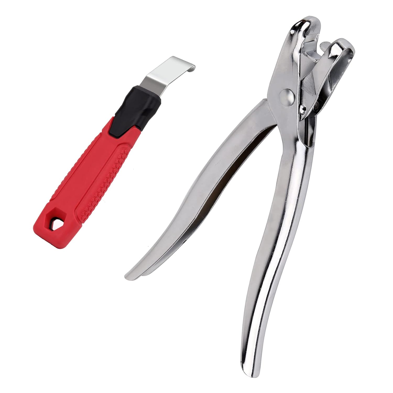 AINTXT Vinyl Siding Removal Tool with Extra Long Handle and Snap Lock Punch for Vinyl and Silver