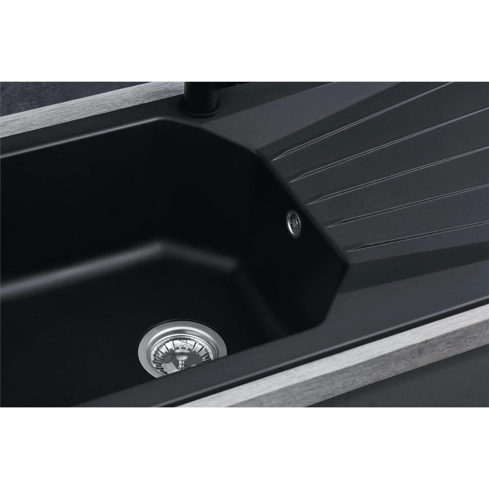 LD780BL Fregadero Negro 1 Seno con Escurridor Composite BIO