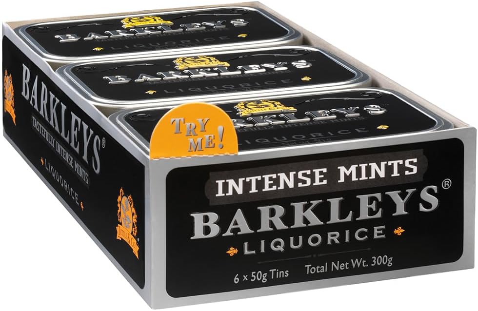 Barkleys Liquorice Mints, Pack of 6 (6x50g)