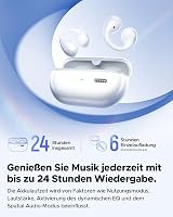 SoundPEATS PearlClip Pro Bluetooth Fülhallgató, Fülre Csíptethető, 5.4 Bluetooth, 3D Hangzás, 24 Órás Üzemidő, Gyorstöltés, IPX5 Vízálló, 12 9