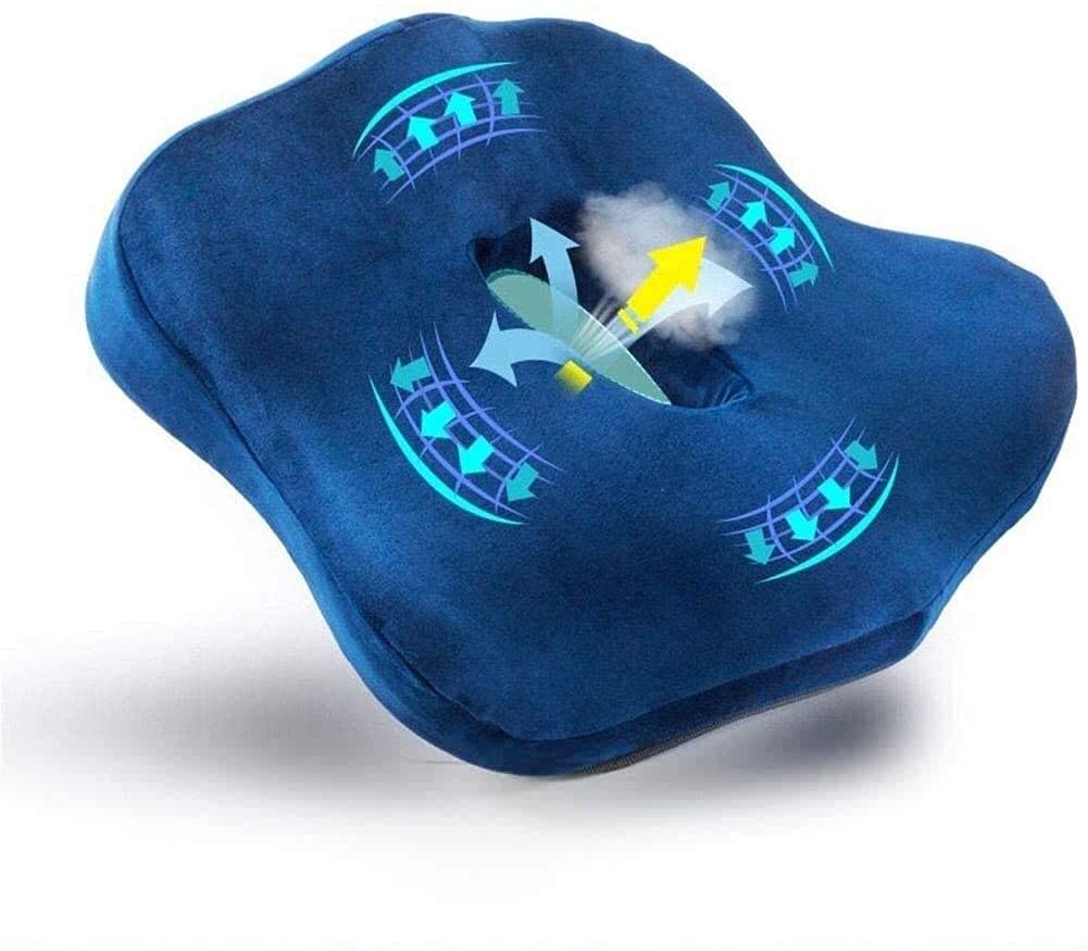 Cojín de Asiento de Coche Cojín antiescaras Cojín para coxis Alivio del Dolor Cojín de Espuma viscoelástica Alivio del Dolor para hemorroides Escaras Ciática Embarazo Po