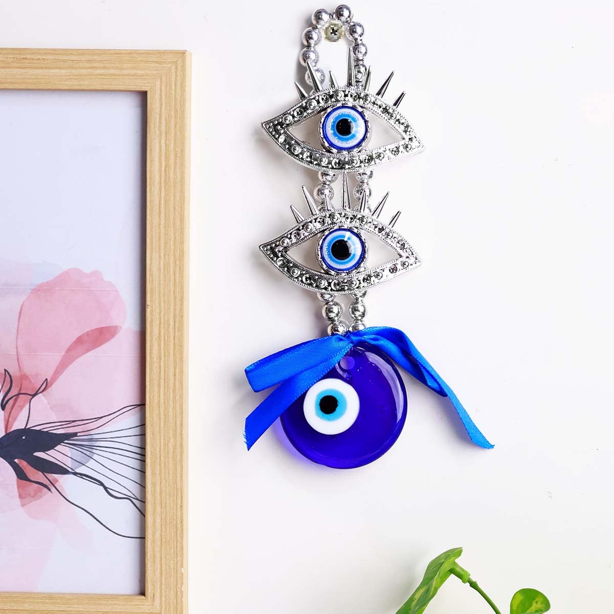 Shubhanjali 2 Eye Lashed Evil Eye Hanging for Home | Evil Charm Evil Eye Hanging for Protection Good Luck (B0BPMD2DGH) Amazon Price History, Amazon Price Tracker