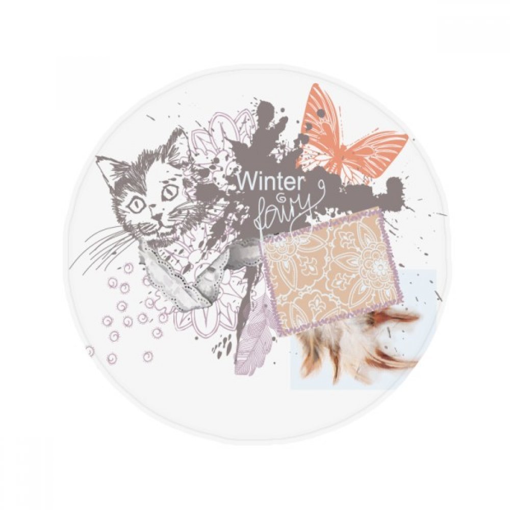 Tapis chat et papillon 60x60cm, une idée cadeau originale pour le salon