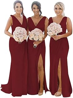 Amazon.es: vestidos de fiesta largos de noche color vino