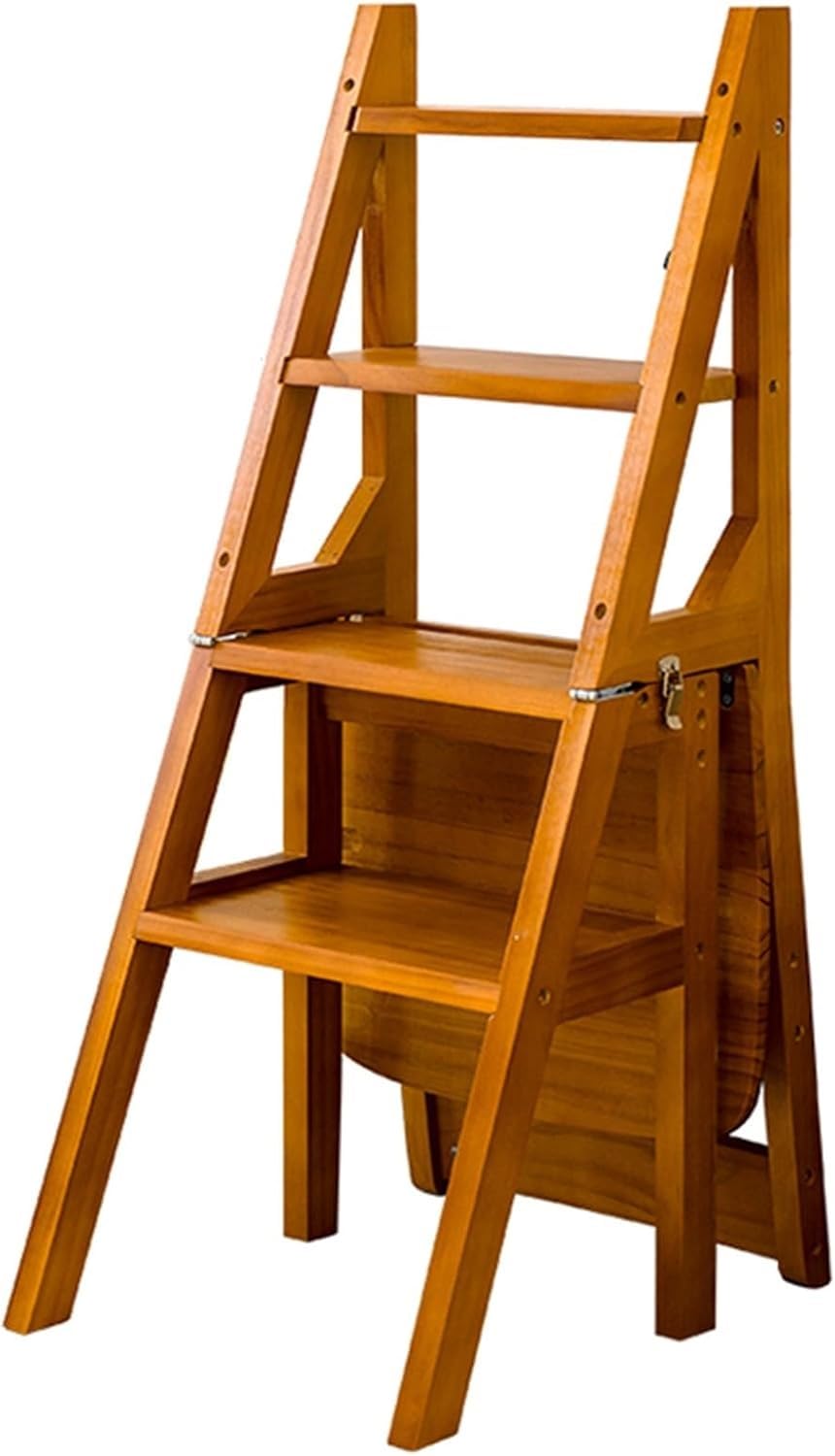 Silla plegable para biblioteca en madera de pino natural y estructura robusta