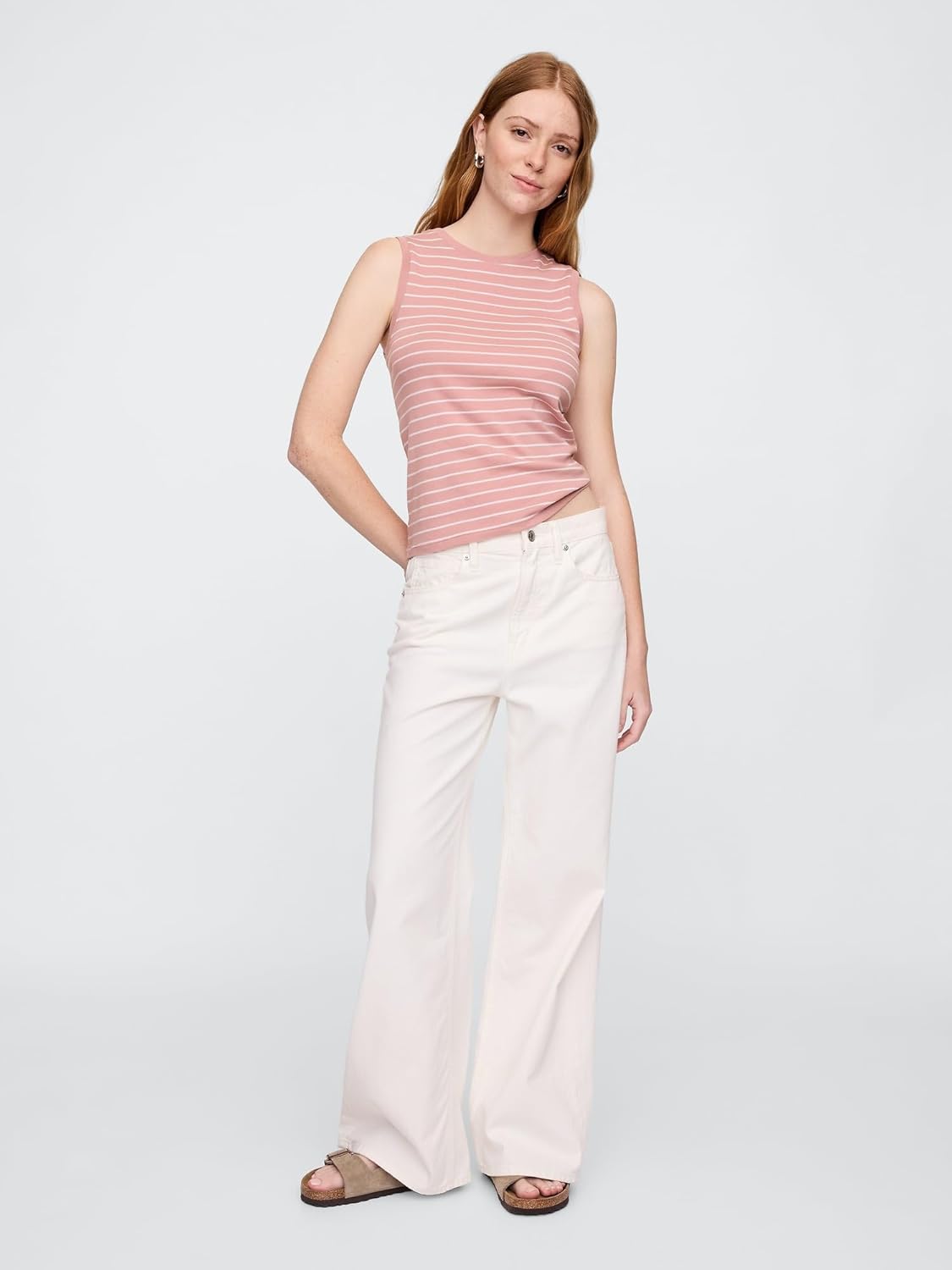 Gap Womens Sleeveless Stripe Knit Top - Image 3