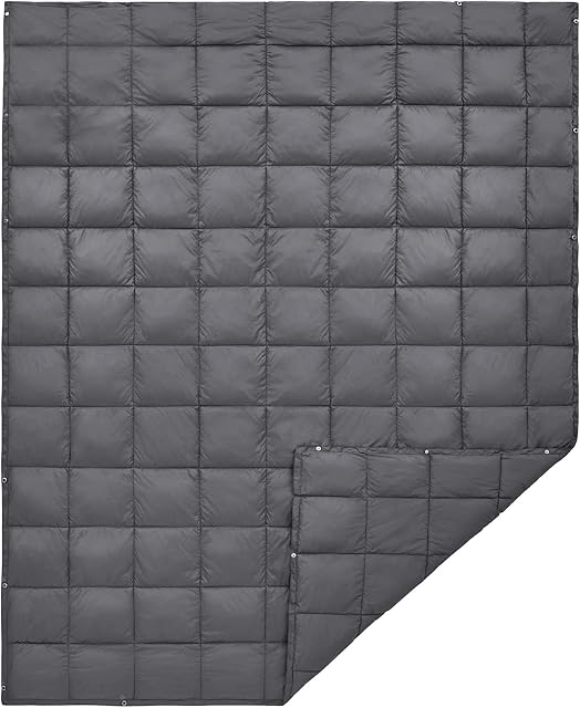 KingCamp Camping Blanket Lightweight Outdoor, Travel Blanket Multifunctional Warm, Sleeping Blankets Ultralight with Snap Button, Sleeping Quilt for Picnics Beach Camping Hiking Car Indoor