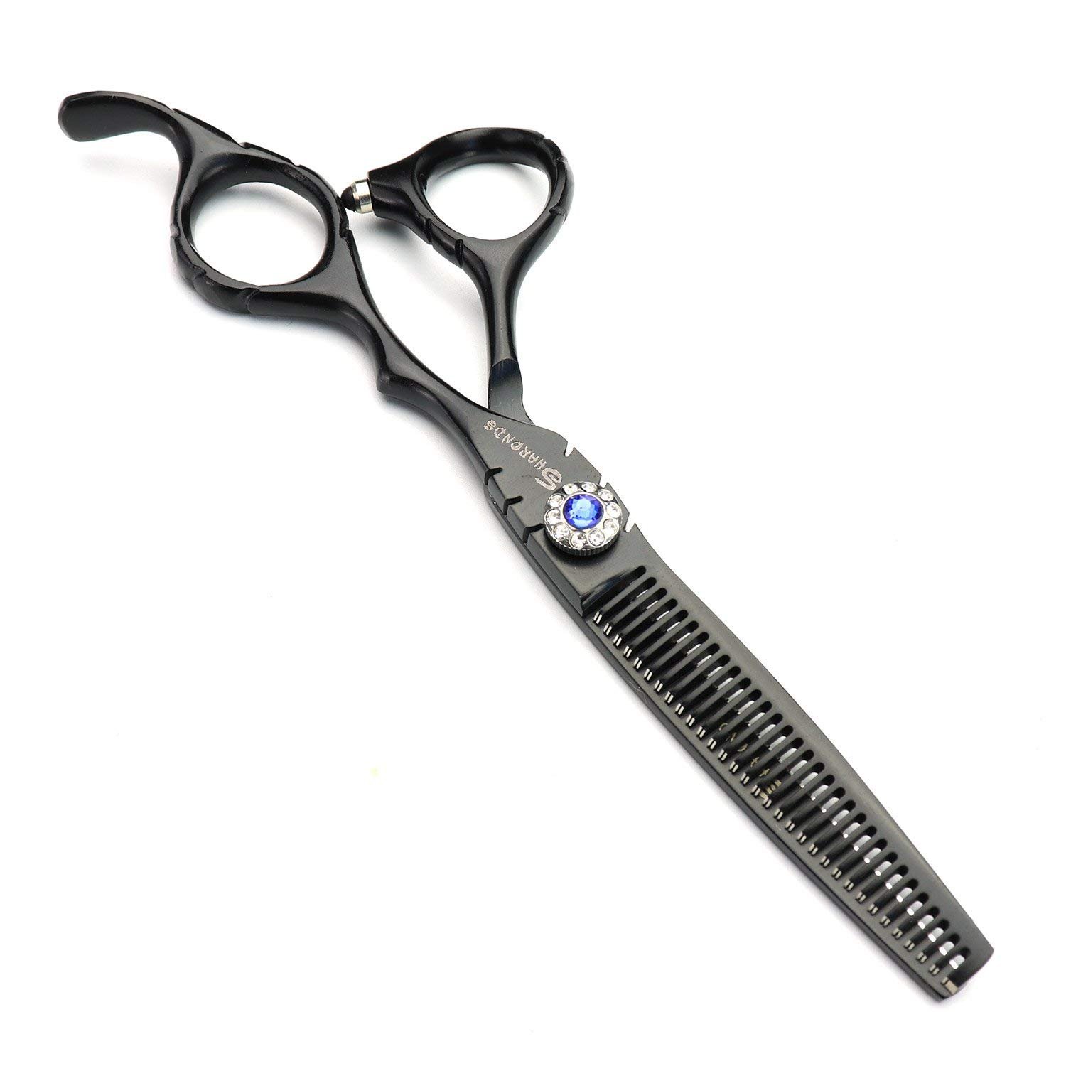 SHARONDS Juego de tijeras para cortar el pelo, tijeras de extinción, color negro, 6 pulgadas, 440 C (6 pulgadas, 3 unidades)