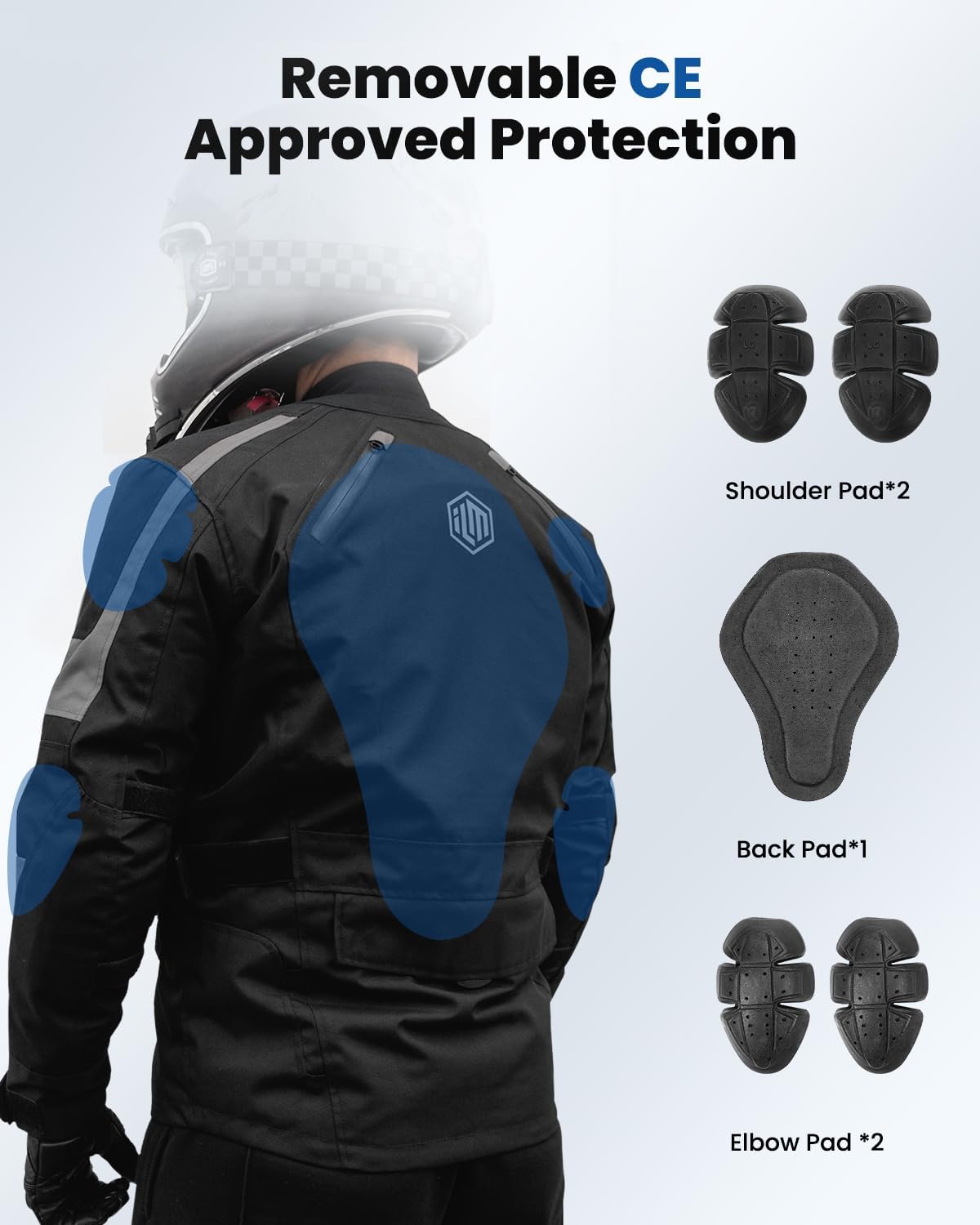 ILM Motorcycle Jacket Adventure Mens Riding Armored Airflow Dirt Bike Touring Waterproof Clothing All Season Model RL01 - Image 4