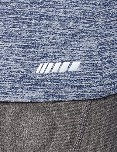 Amazon Essentials Women's Tech Stretch Long-Sleeve T-Shirt, Navy Heather, Medium