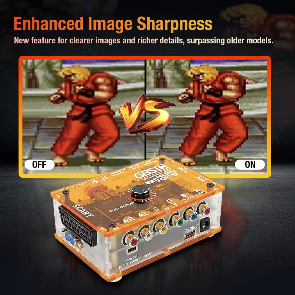 Miniatura 3 de TicKnot ODV-GBS-C - Mini convertidor de video RGBS ScartYPbPr a HDMI y VGA Upscaler para consola de juegos retro PS2N64DreamcastSaturno con cero