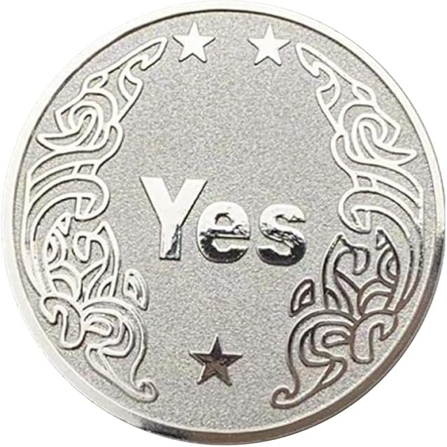 JUNWEIKI Challenge Coin Durable YES NO Coin Metal Decision Coin for Collection Commemorate Decision