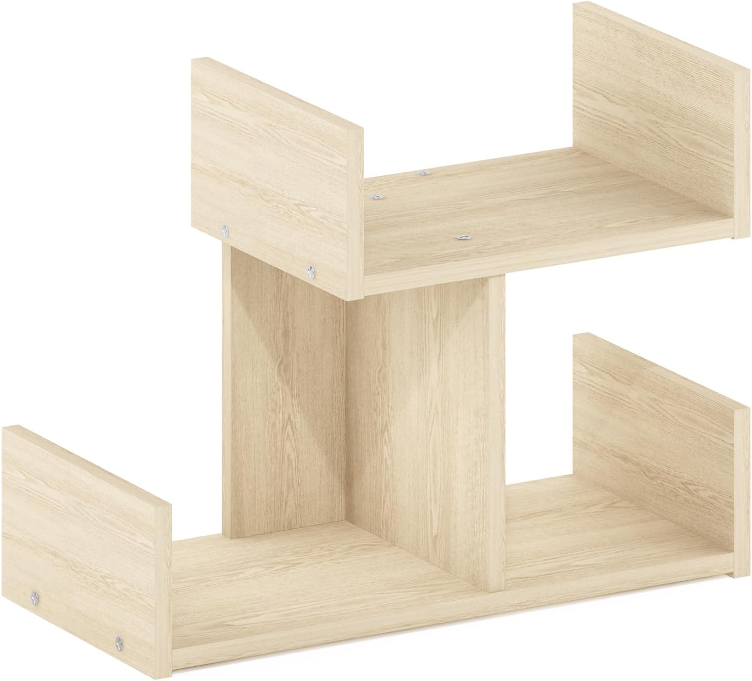 Furinno Desktop Storage Organizer, Engineered Wood, Bauhaus Oak, 3 compartments