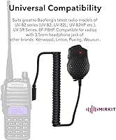 Vista 2 de MIRKIT Micrófono Baofeng original para micrófono de altavoz UV-82 compatible con radios Baofeng: UV-82HP, UV-82L, UV-5R Series y All Ham Radio