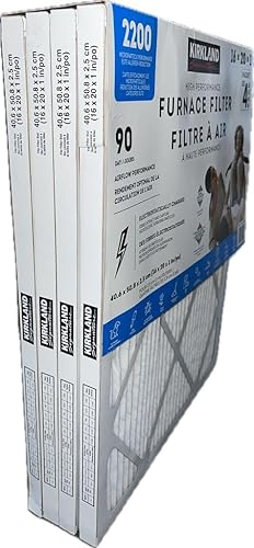 Miniatura 3 de Kirkland Filtro de aire Signature de 16 x 20 x 1 (paquete de 4) filtros de aire acondicionado electrostático plisado HVAC para alergias, polen,