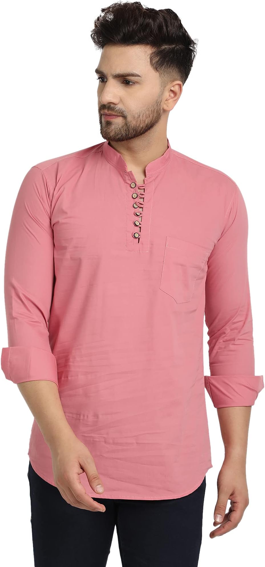 Majestic Man Men's Cotton Regular Fit Casual Kurta