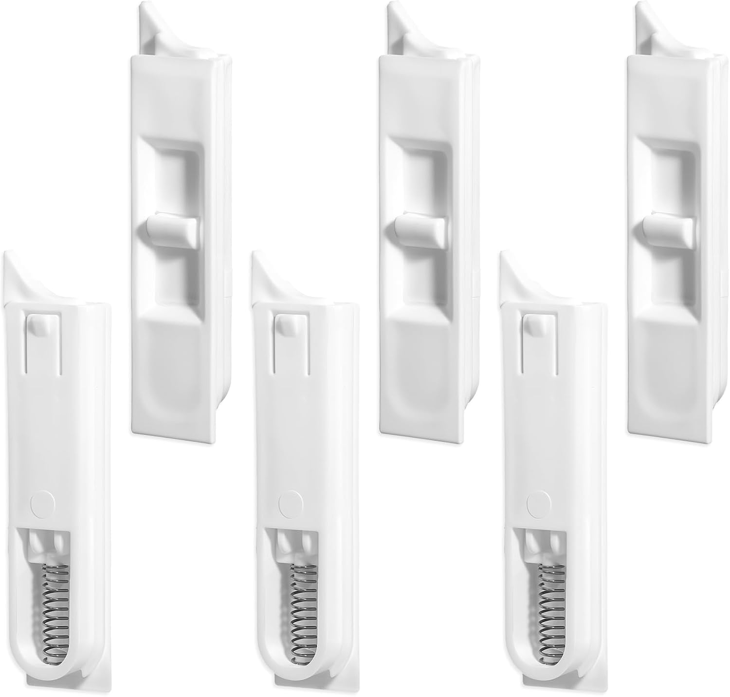 6 Pcs Window Tilt Latch Pairs, White Spring Loaded Latch Replacement ...
