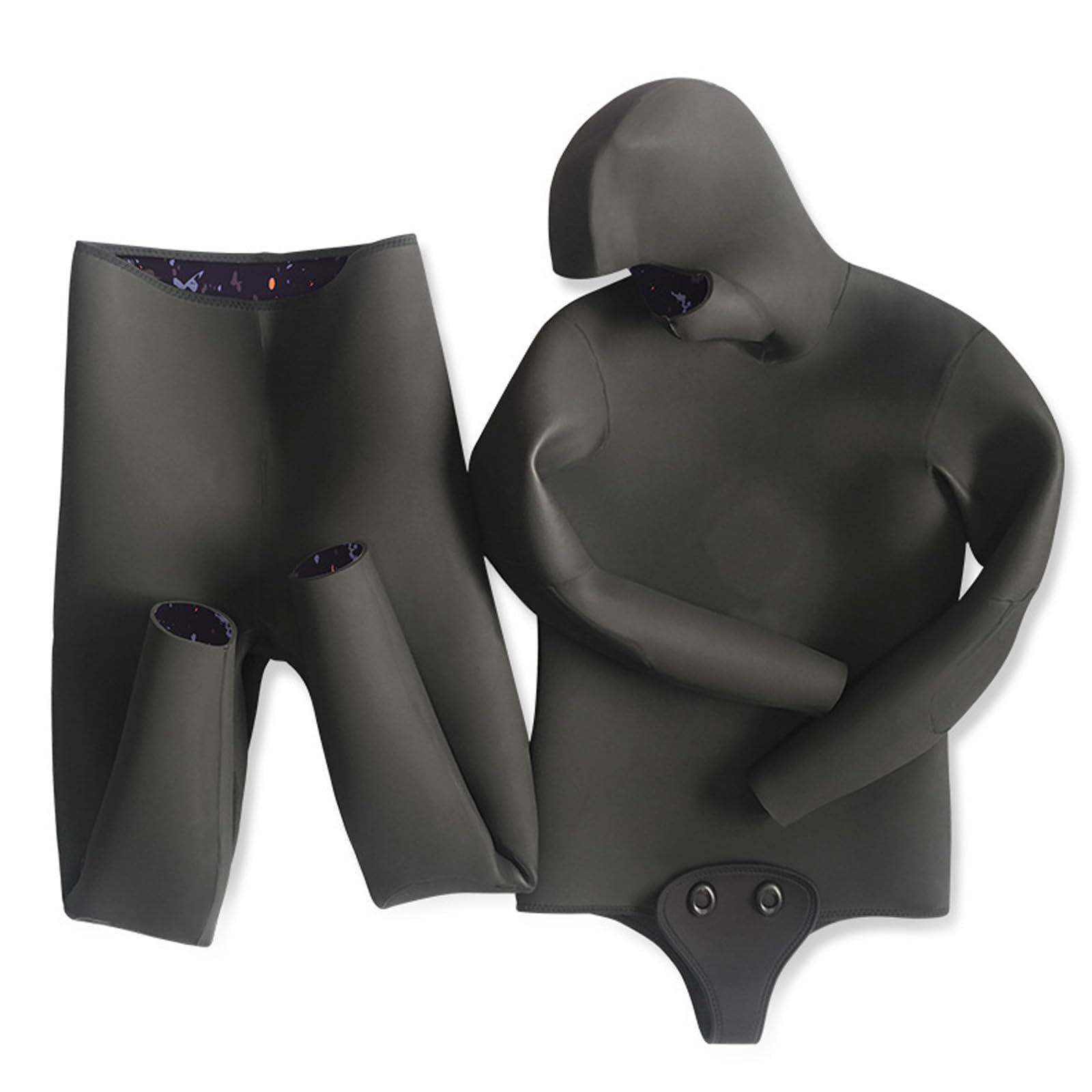 Muta da Pesca Subacquea 2 Pezzi per Uomo, Muta da Sub con Cappuccio da 3 mm/5 mm/7 mm per Snorkeling, Nuoto e apnea