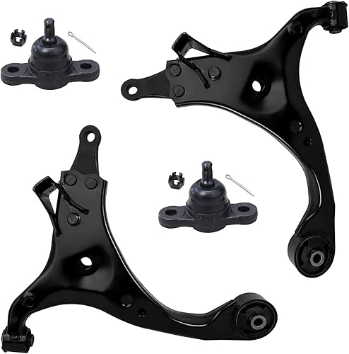 Miniatura 208 de Detroit Axle - Kit de brazos de control frontal RWD para Chrysler 300 Dodge Challenger Charger Magnum, 2 brazos de control superiores 2 rótulas