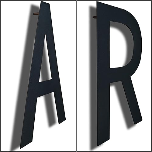 Miniatura 10 de BetLight Números de casa grandes modernos, 12 pulgadas de alto, de acero inoxidable, flotante, número de dirección para exteriornegronúmero 8