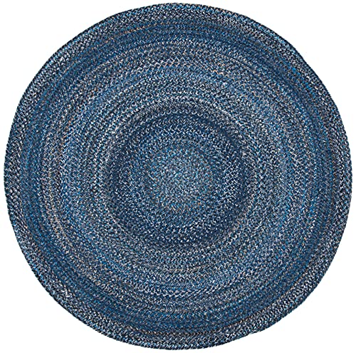 Tapete redondo 3' tejido a mano Safavieh azul miniatura 2