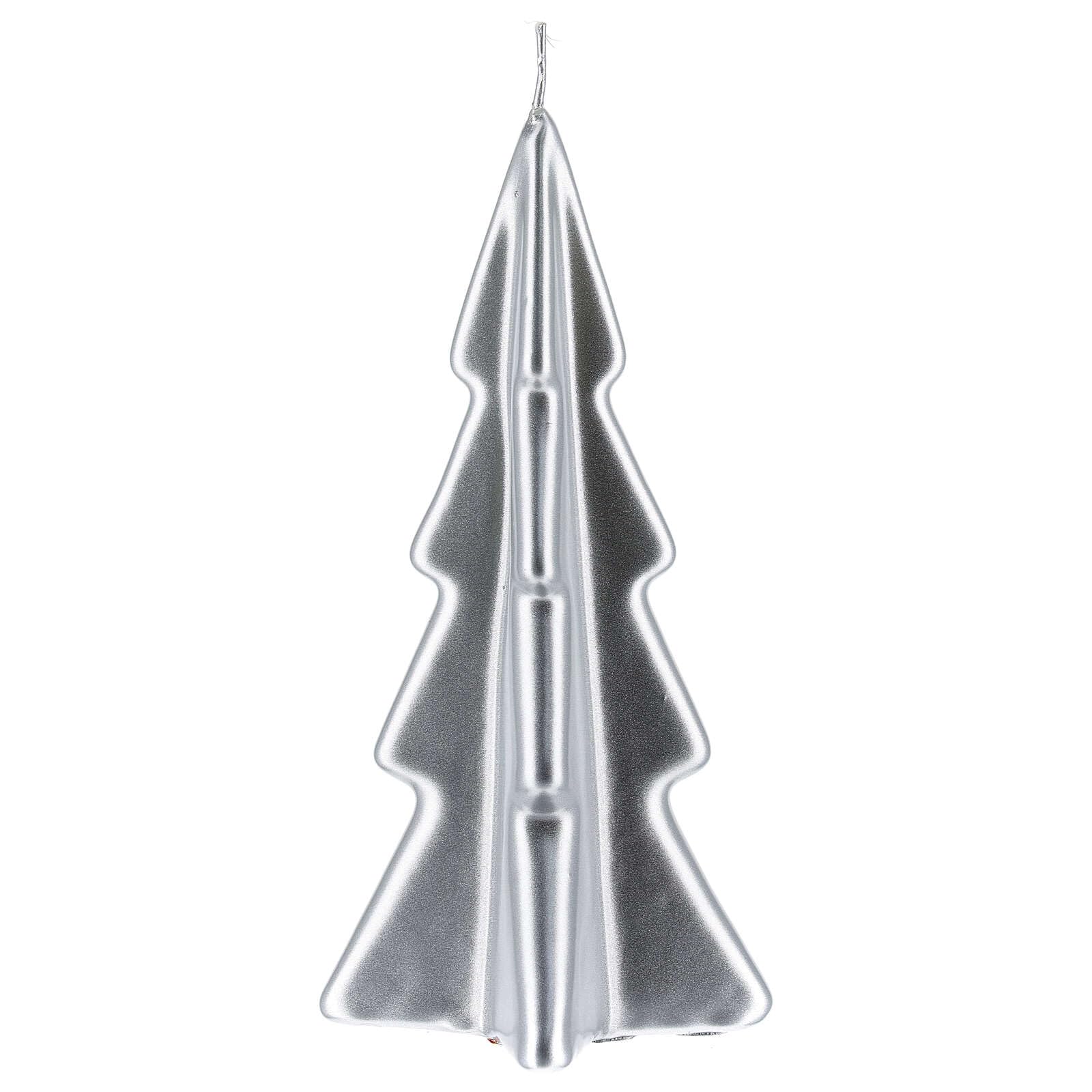 Holyart Silver Tree Christmas Candle Oslo 6 in