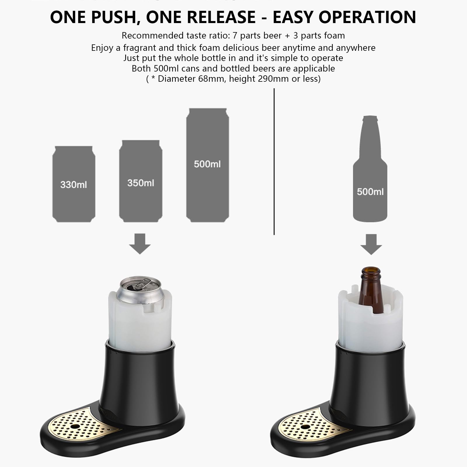 Systèmes de distribution de bière pression portables pour canettes et bouteilles avec technologie mousse Machine de bureau