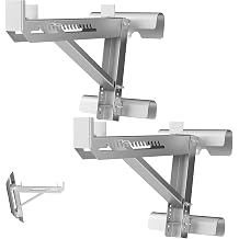 Ladder Jacks for Metaltech Scaffolding Platform,Heavy-Duty Steel 2 Pack Scaffold Ladder Accessory Extension Ladders Jack for Working Stage,Masonry, Painting, Roofing 264lbs Capacity Silver