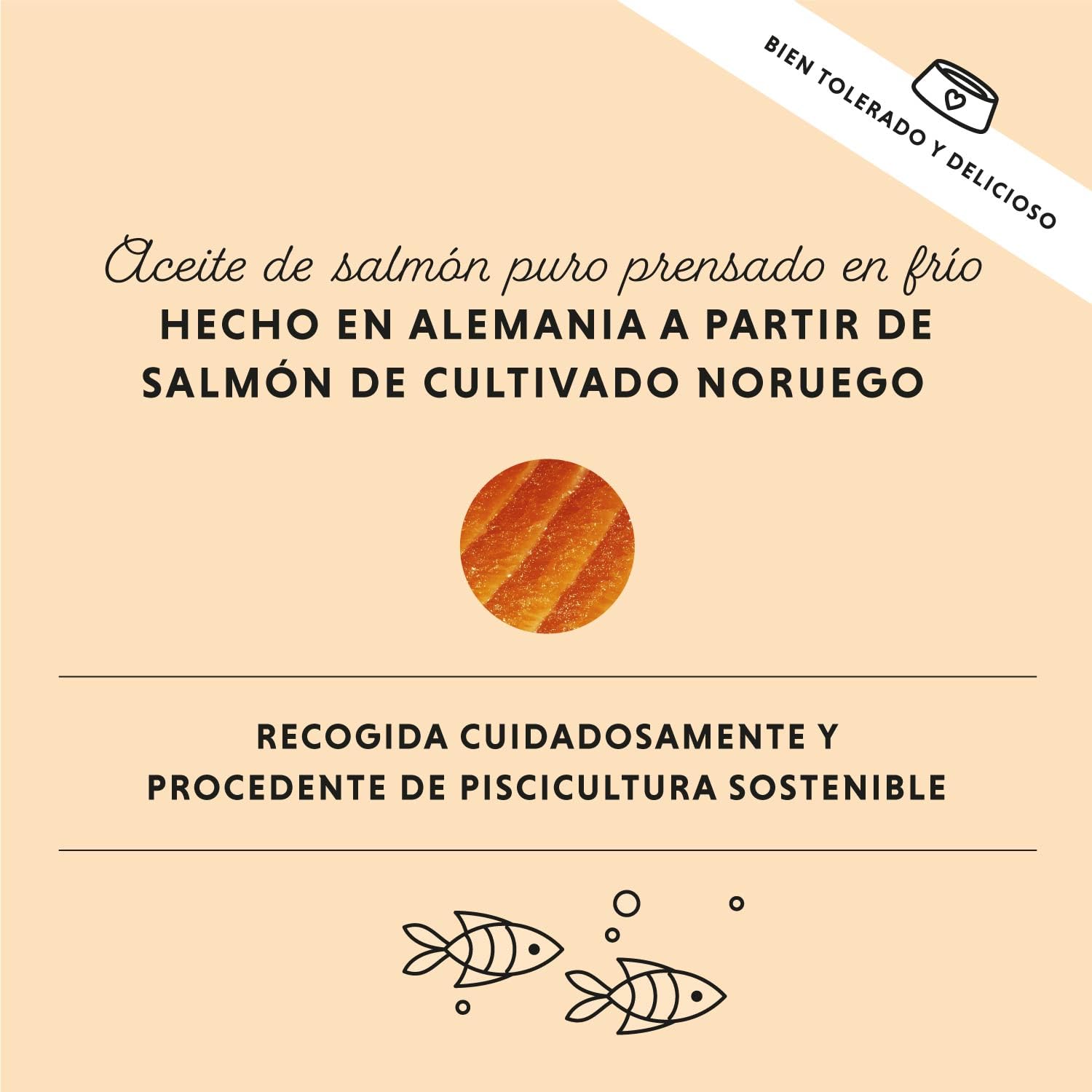 Annimally Aceite de Salmón Escocés para Perros, Gatos y Caballos 1 Litro - con 30% de Ácidos Grasos Omega 3 y 6 - Aceite de Pescado para Dieta Barf - Producto Natural Puro
