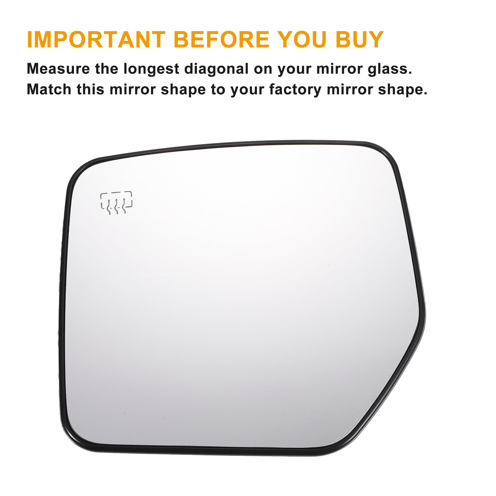QUARKZMAN Specchio Retrovisore Sinistro di Ricambio con Piastra di Supporto Riscaldato Vetro Bianco per Jeep Compass Patriot 2007-2017