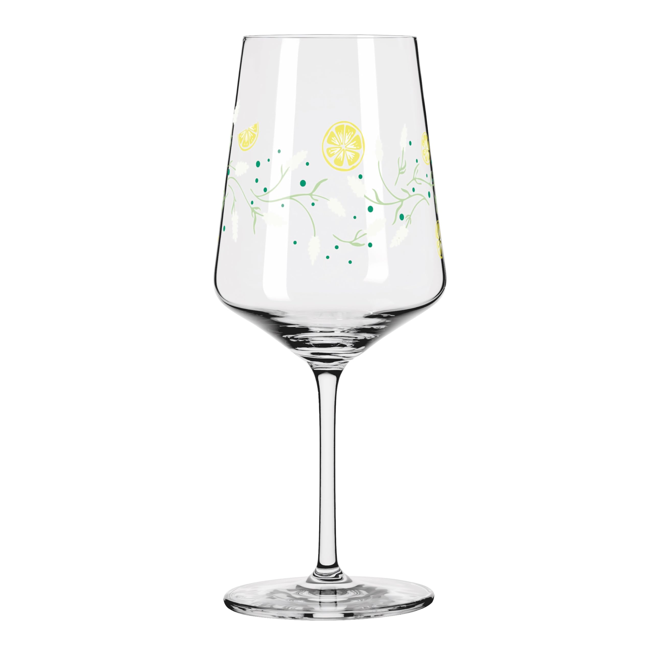 RITZENHOFF 6041004 - Set di bicchieri da aperitivo da 500 ml, serie Sommerau, per spruzzatura o Schorle, motivo limone, made in Germany, verde, giallo, viola