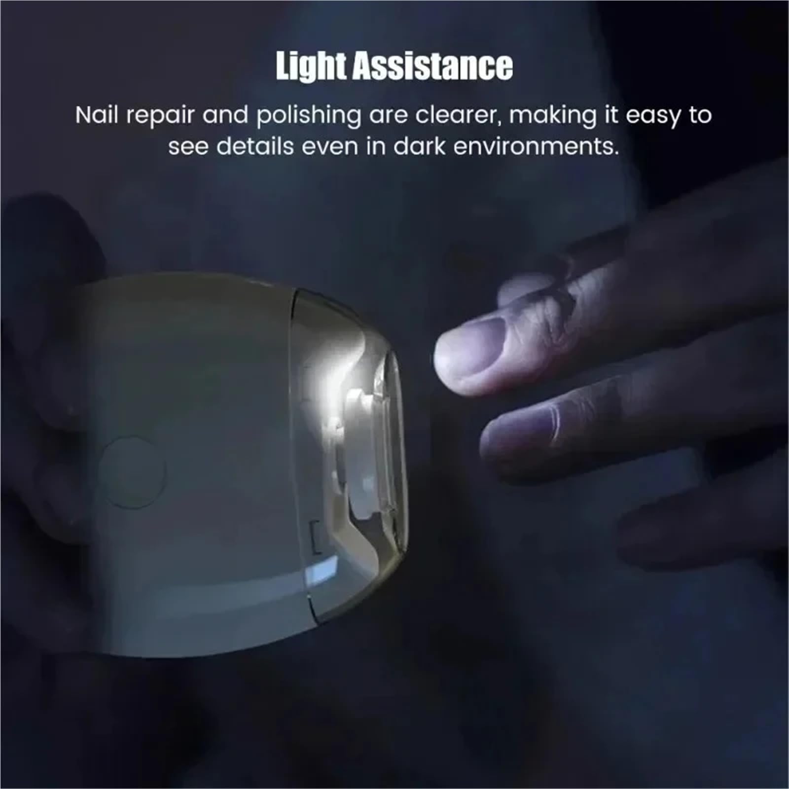 Smerigliatrice elettrica for unghie 2 in 1 con lucidatrice automatica a luce LED for manicure da viaggio a casa