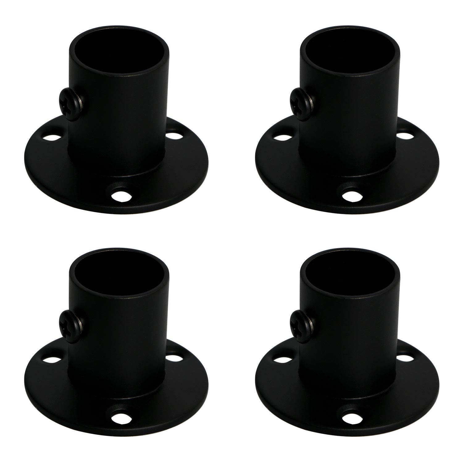 Buy Aopin Closet Rod Bracket Flange Socket Kit with Matte Black Finish