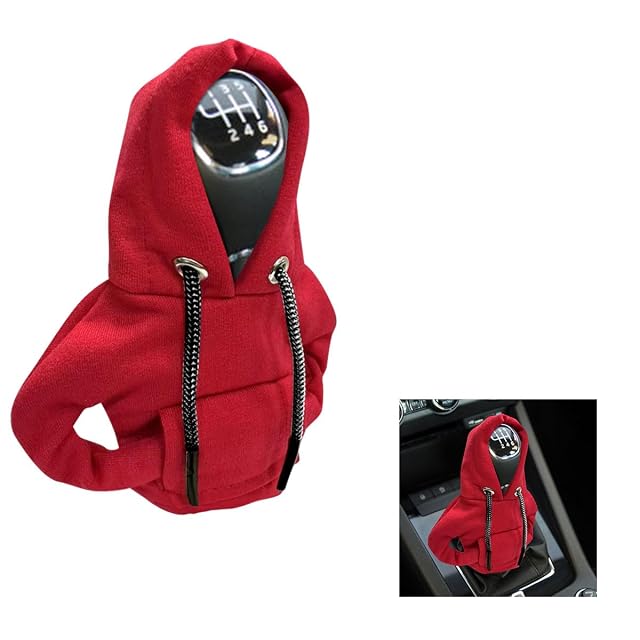 Car Gear Shift Hoodie Fashionable Gear Shift Knob Cover Mini Hoodie for Auto Shifter Auto Interior Cute Gadgets